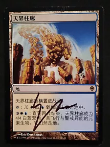 MTG CHINESE Celestial Colonnade-Artist Signed (E.deschamps - Worldwake #133) - Picture 1 of 3
