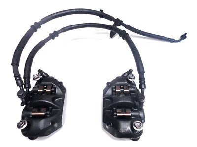 13 - 18 Kawasaki Ninja ZX6R 636 Front Brake Calipers Line Pads & Mounting Bolts - Image 1 of 4