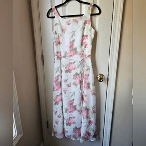 Vintage Jessica Howard Midi Dress 4 Petite Floral Romantic Spring Preppy Retro - Picture 1 of 7