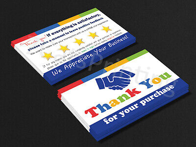 For EBay Thank You Cards Order Notes Small Business - Set 25 50 150 250 500 1000 • 6.95$