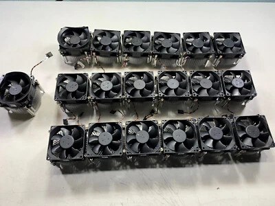 (lot of 19x) LGA1150 LGA1200 LGA1151 LGA115* Heatsink Fan Dell 89R8J G8CNY 95w - Image 1 of 4