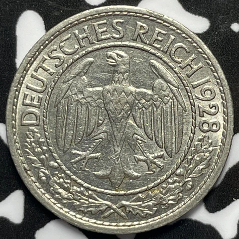 1928-A Germany 50 Pfennig Lot#M5451 High Grade! Beautiful! Cover