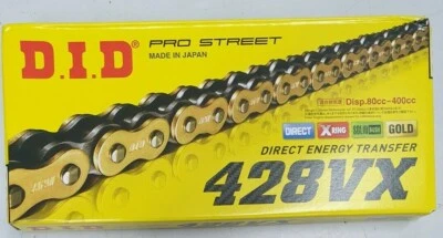 DID 428VX X Ring PRO STREET GOLD CHAIN 136 links CLIP LINK - image 1 of 4