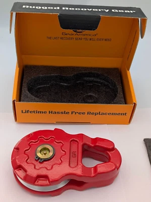 ULTRA Snatch Block Pulley 20T MBS Aluminum Red Rigging Off Road NEW IN BOX 20Ton Foto 1 de 4