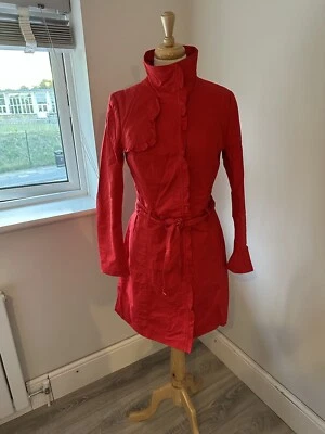 Trench coat vermelho feminino OASIS tamanho pequeno - Imagem 1 de 4