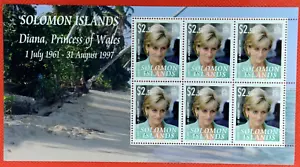 ZAYIX Solomon Islands 1097 Princess Diana death anniv minisheet 072022SM03M - Picture 1 of 1