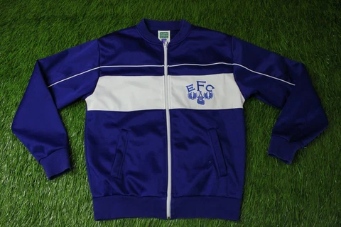 EVERTON 1982/1983 FOOTBALL TRACK TOP JACKET TRAINING SCORE DRAW REPLICA SIZE S Cover