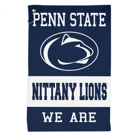 PENN STATE NITTANY LIONS ALL PURPOSE GOLF TAILGATE TOWEL 16"X25" HOOK & GROMMET Cover