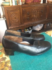 Kumfs Classic Women’s Black Leather Dress Pumps Heels Shoes Size 7.5 - Picture 1 of 12