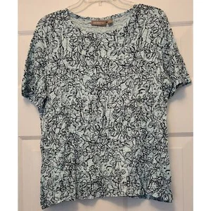 NWT Croft And Barrow Ladies Size 1X Light Blue Polyester Shirt Short Sleeves - Picture 1 of 10