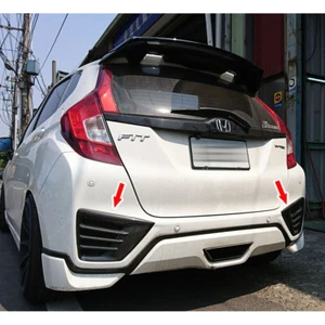 Matte Black For Honda FIT JAZZ 4DR Rear Bumper Vent Lip Flap Cover Splitter 2pcs - Picture 1 of 7
