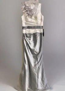 Izilady Brautmutterkleid ärmellos weiß silbergrau Trompete MED NEU MIT ETIKETT LESEN - Bild 1 von 14