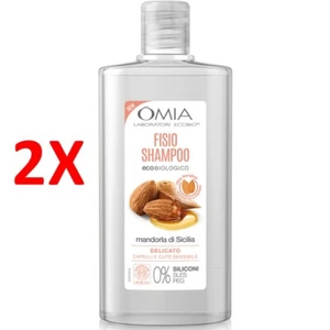 2 X Omia Laboratori Ecobio - Fisio Shampoo Delicato Con Mandorla Di Sicilia Per - Imagen 1 de 1