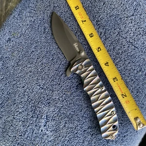 Kizer Cutlery KI 401 B2 Flipper S35 VN Titanium New 3.5” Black coated blade - Picture 1 of 12