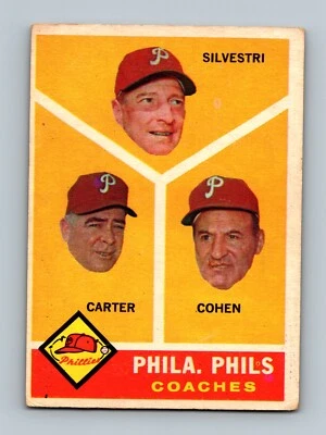 1960 Topps #466 Philadelphia Phillies Coaches VG-VGEX - Image 1 of 2