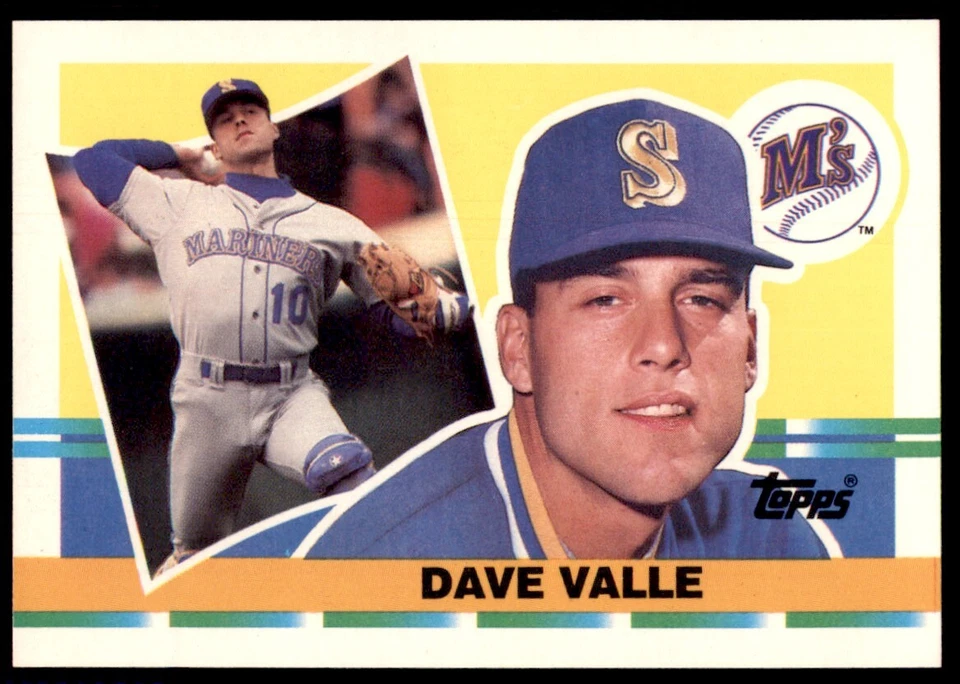 1990 Topps Big Dave Valle Seattle Mariners #266 2087 - Image 1 of 2