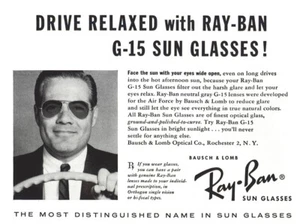 Ray Ban G15 Sonnenbrille 1957: Drive Relaxed Vintage Print Ad - Bild 1 von 1