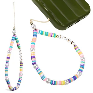 2 Pcs Sangles Téléphone Portable Cordon Perle Charme Poignet Bébé Perles Perles - Photo 1 sur 11