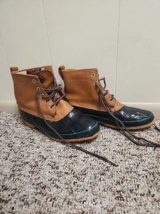 SPORTO Duck Boots Womens Sz 8 Thermolite Insulated Rain Snow Leather Rubber - Picture 1 of 10