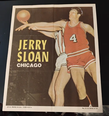 1970-71 Topps Jerry Sloan (HOF) Poster #8 of 24 near mint (see scan) - Image 1 of 2