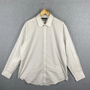 Tommy Hilfiger Shirt Mens 17.5 34/34 White Polka Dot Athletic Fit Stretch Cotton - Picture 1 of 11