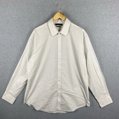 Tommy Hilfiger Shirt Mens 17.5 34/34 White Polka Dot Athletic Fit Stretch Cotton - Image 1 of 4