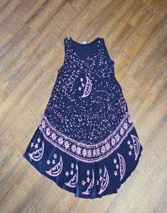 Advance Apparels Kleid Celstial Moon Stars Boho Hippie OSFM ärmellos INDIEN - Bild 1 von 7