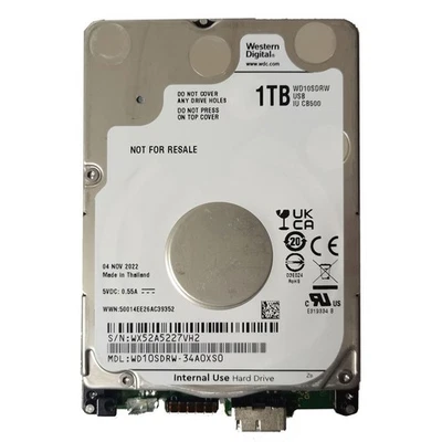 Western Digital 1TB WD10SDRW-34A0XS0 2.5 USB 3.0 Portable External HDD Drive - Image 1 of 3