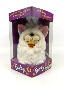 Vtg Furby 1998 White Blue Green Eyes Snowball New Sealed Model 70-800 Era 1 - Picture 1 of 15