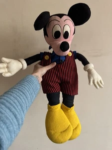 Peluche Mickey Mouse vintage años 70 80 62 cm grande raro peluche Disney coleccionistas - Imagen 1 de 7