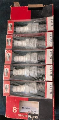 Champion Spark Plugs N14Y Set of 5 in box New Old Stock  - Image 1 of 4