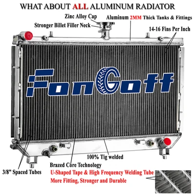 3 Row Aluminum Radiator Fits Chevrolet Camaro SS 6.2L V8 2010-2011 CC13142 - Image 1 of 4
