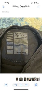 Von Dutch Originals Black Long Sleeved Top Size M - Picture 1 of 2