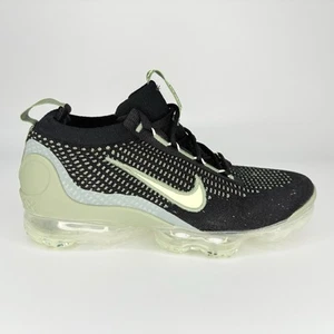 Nike Air VaporMax 2021 Flyknit GS Black Green 6Y Womens 7.5 DB1550-010 - Picture 1 of 8
