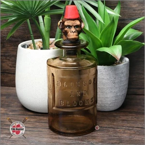 Tiki Decanter - Kin Pottery - Russian Monkey - Fez - Red - Picture 1 of 3