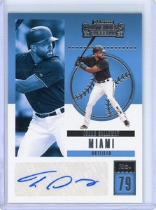 2020 Panini Contenders Isaac Galloway Miami Marlins Autograph w/Nice Auto!