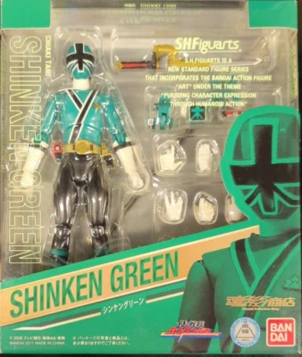 BANDAI S.H.Figuarts Samurai Sentai Shinkenger Shinken Green Action Figure - Image 1 of 4