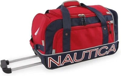 NAUTICA Submariner 26" Rolling Duffel, RED/Navy - Image 1 of 4