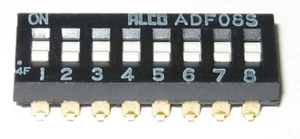8 Position SMT DIP Switch - Alco ADF - SPST - 16 Pins – Alcoswitch ADF08S - Picture 1 of 8