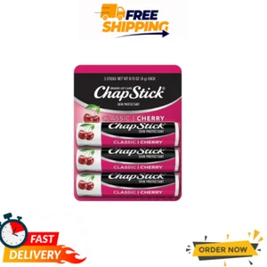 ChapStick Classic Cherry Lippenbalsam, 0,15 oz (3er Pack) – Hautschutzmittel - Bild 1 von 2