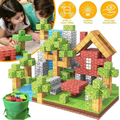 100x Creative Building Blocks Tiles Stacking Children Kids Construction Toy Gift - image 1 of 4