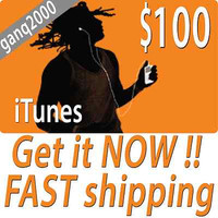 $100 APPLE US iTUNES CARD gift certificate FAST FREE worldwide shipping