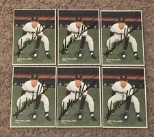 LOT OF (6) 1990 MOTHER’S COOKIES MATT WILLIAMS SIGNED AUTOGRAPHED CARDS