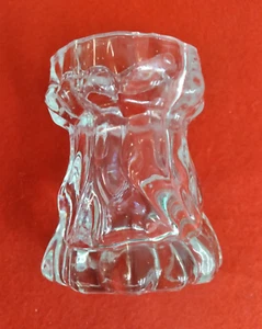 Ingrid Clear Glass Tree Bark Candle Holder MCM Vintage Made in Germany Heavy - Picture 1 of 7