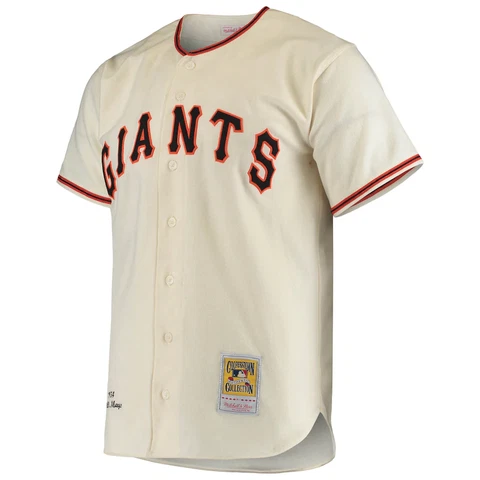 Mitchell & Ness San Francisco Giants 1954 Willie Mays Authentic CREAM 🍊Jersey Cover