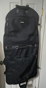 WallyBags 48” Premium Carry On Black Garment Luggage Bag With Shoulder Strap - Picture 1 of 7