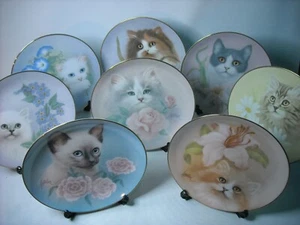 Choose ONE OR MORE Plates PETALS & PURRS Hamilton Collection Bob Harrison Plate - Picture 1 of 8