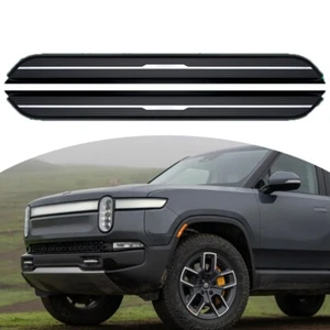 2Pcs Fixed Running Board Nerf Bar Side Step for Rivian R1T R1S 2022 2023 2024 - Imagen 1 de 4