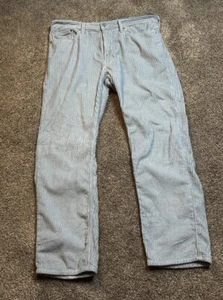 Jeans rectos relajados de pana 559 Levis para hombre 38x32 azul ancho ballena tiro medio NUEVO - Imagen 1 de 7