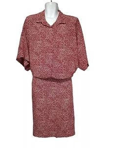 sl fashions USA vintage drop waist floral Long Sleeve dress XXL - Picture 1 of 4